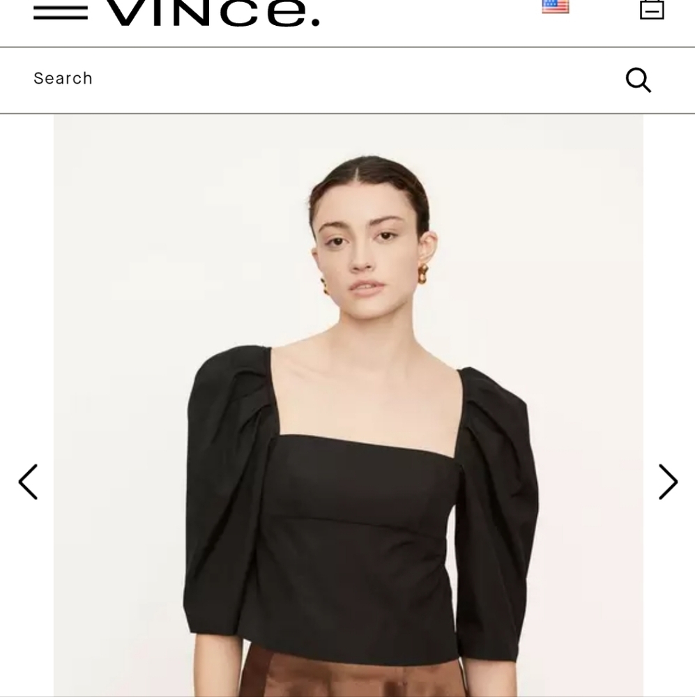 Vince puffed square neck top size 12 bnwt - Picture 2 of 4